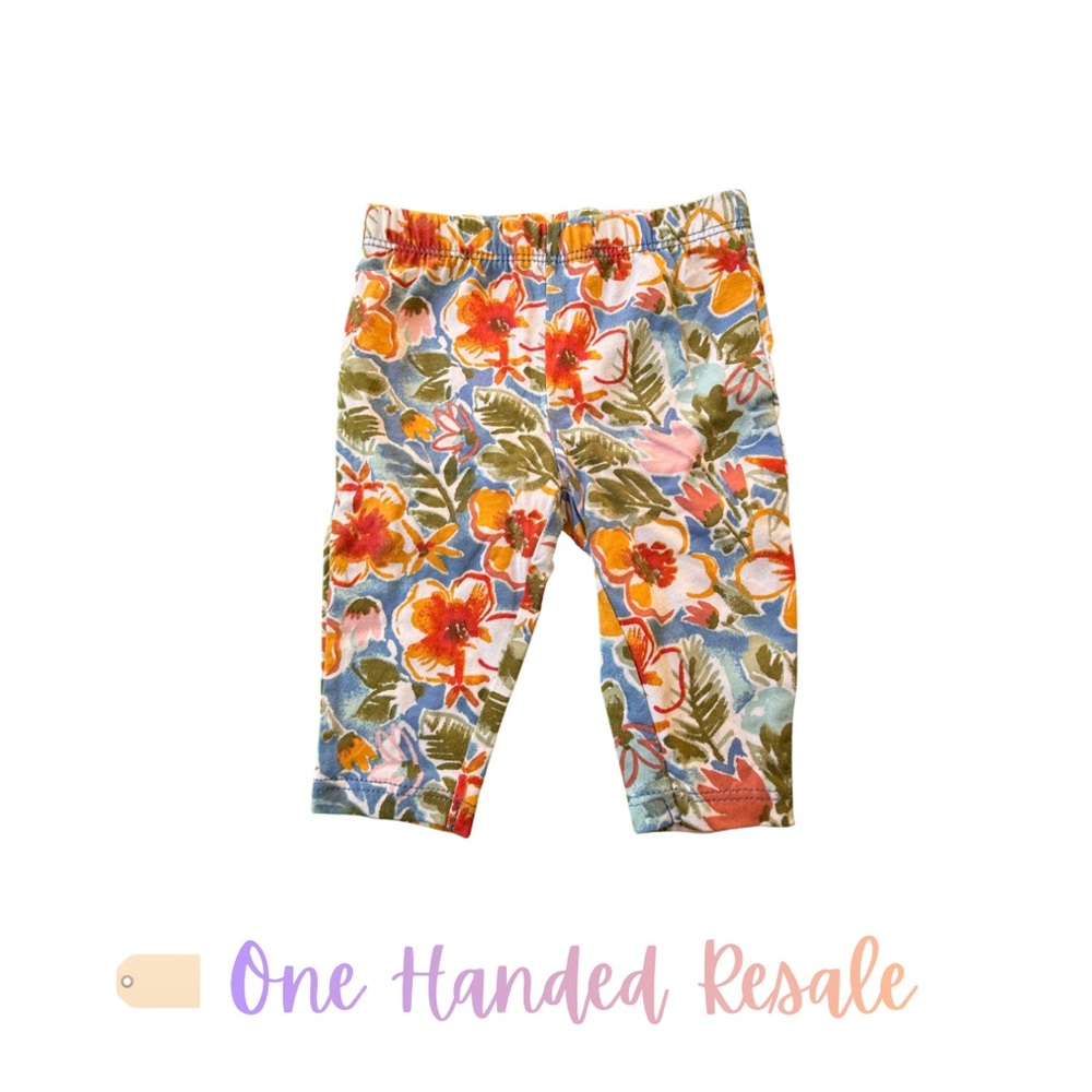 🌺 Carter's Kids Vibrant Floral Baby Leggings Pants 3M